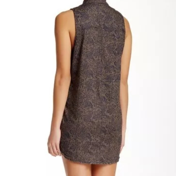 Free People Make My Day Sleep Shirt Long Size Small Button Up Tank Top Womens - Picture 2 of 5